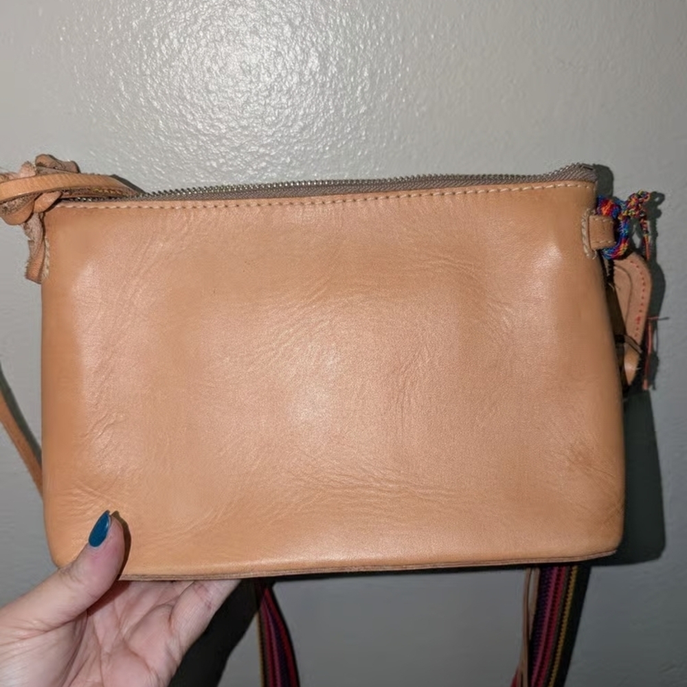 Consuela Beige Crossbody Bag with Colorful Strap - Picture 6 of 8